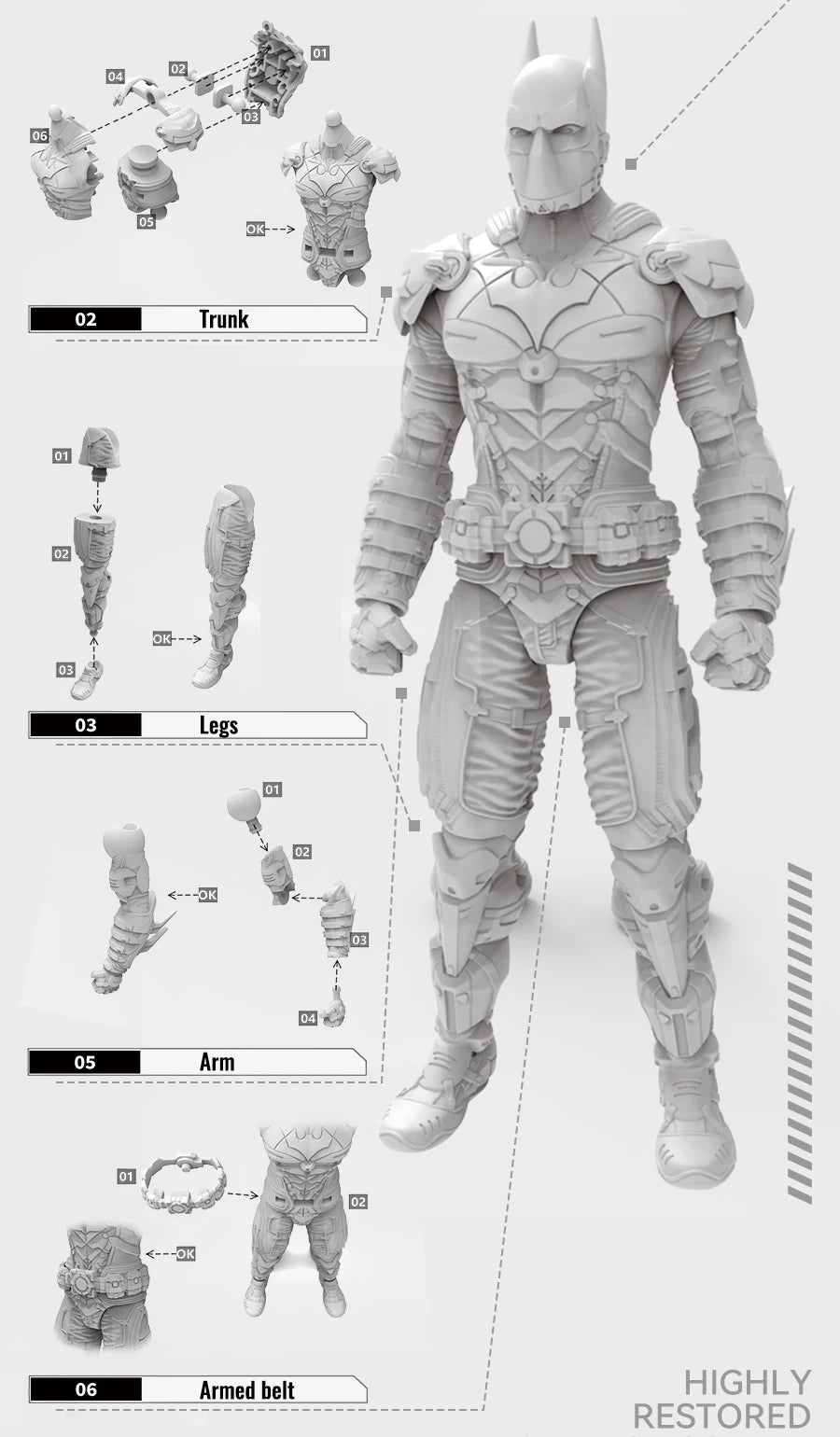 Batman Arkham Knight – 7 Collectible Figures Set (4 - Inch Model Series)Action FigureLIVZYLIVZY